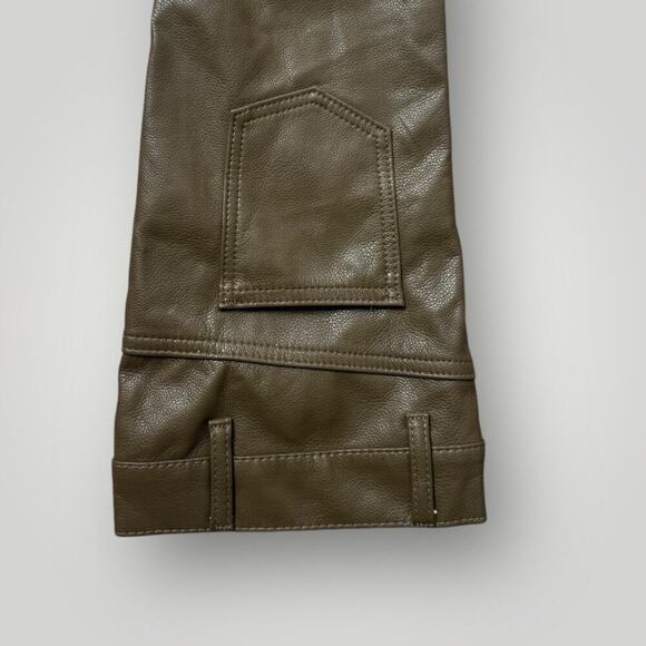 VALABASAS OLIVE LEATHER CARGO PANTS MENS SIZE 28 L35 - Picture 6 of 10